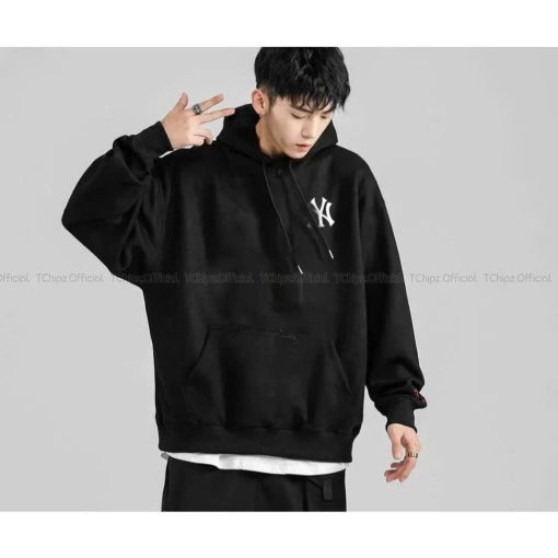 Áo Hoodie Nam Nữ MLB Hàng Chuẩn Hình in hình Basic Nỉ Bông dày dặn Unisex Nón 2 lớp dày dặn nặng 700gr Sakeen - Ảnh 4