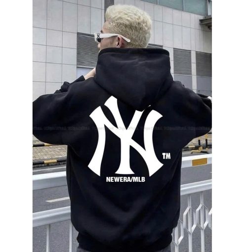 Áo Hoodie Nam Nữ MLB Hàng Chuẩn Hình in hình Basic Nỉ Bông dày dặn Unisex Nón 2 lớp dày dặn nặng 700gr Sakeen - Ảnh 3