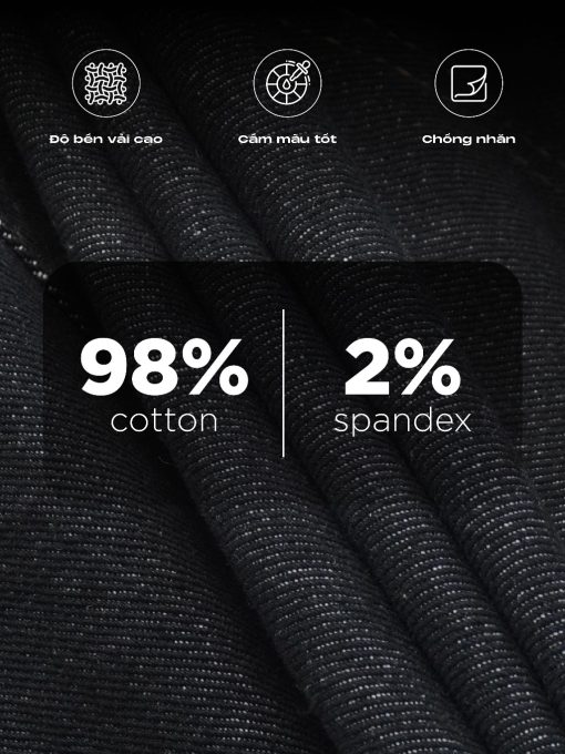Áo khoác jeans nam phối cổ nhung DENIM COLLARVEL dày dặn, đứng form, độ bền vải cao - HUSSIO - Ảnh 5