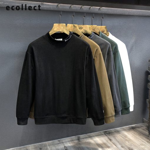 Áo Thun Nhiệt Nam Cổ Cao Thêu Chữ ECOLLECT #GN03, Chất Liệu Cotton Cào Bông 300gsm, Mềm Mịn, Ấm áp mùa thu đông - Ảnh 4