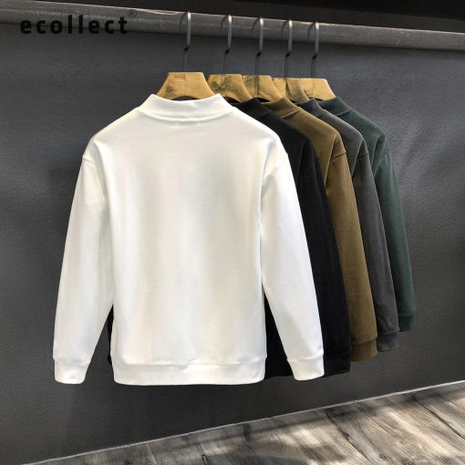Áo Thun Nhiệt Nam Cổ Cao Thêu Chữ ECOLLECT #GN03, Chất Liệu Cotton Cào Bông 300gsm, Mềm Mịn, Ấm áp mùa thu đông - Ảnh 3