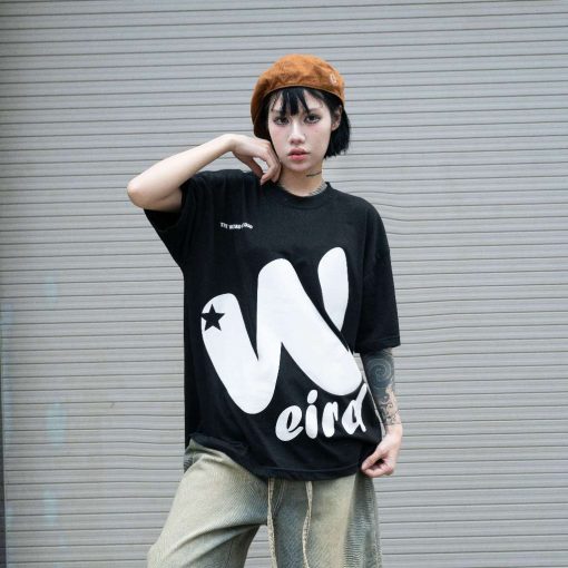 LOCAL BRAND Áo thun The Weird Phong Cách Unisex Form Rộng ATK1098 - Ảnh 4