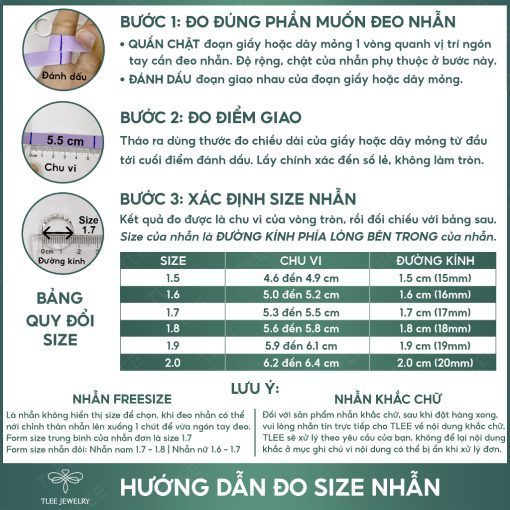 Nhẫn bạc nữ TLEE mặt vuông viền đính đá cao cấp TLEE JEWELRY A0153 - Ảnh 3