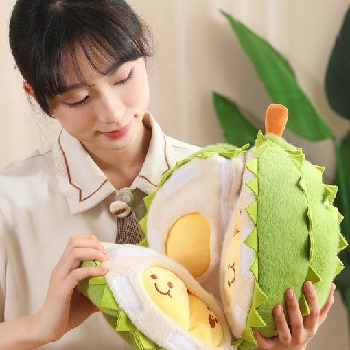 Gấu Bông Sầu Riêng Tách Múi Siêu Hot Nhồi Bông Quả Sầu Riêng Đồ Chơi Có Thể Tách Múi  Quà Tặng Cho Bé - Ảnh 4