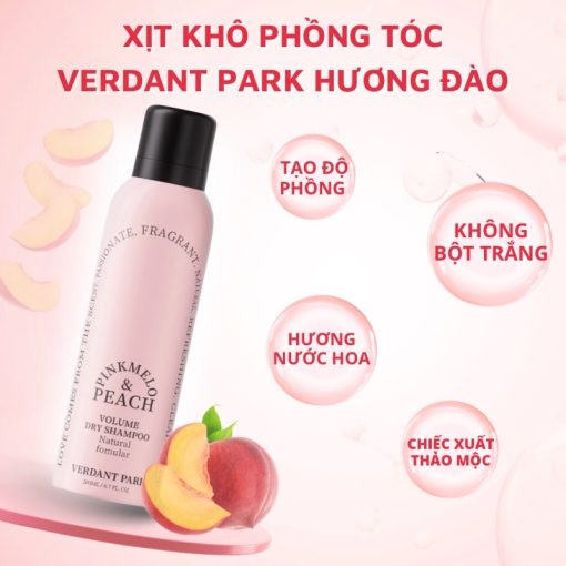 [TẶNG QUÀ] Xịt gội khô phồng tóc VERDANT PARK dầu gội khô kiềm dầu lâu bết mùi hoa quả COSKIN - Ảnh 3