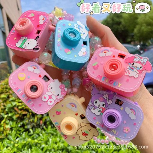 Đồ Chơi Máy Ảnh Chiếu Hình Kuromi, Melody, Cún Trắng Cho Bé Kèm Set Vòng Tay, Vòng Cổ - Quà Trung Thu - Quà Noel E2123 - Ảnh 3