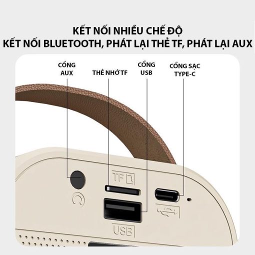 Loa bluetooth K12 Không Dây mini Kèm 2 Micro Thiết Kế Nhỏ Gọn Tiện Dụng - Ảnh 5