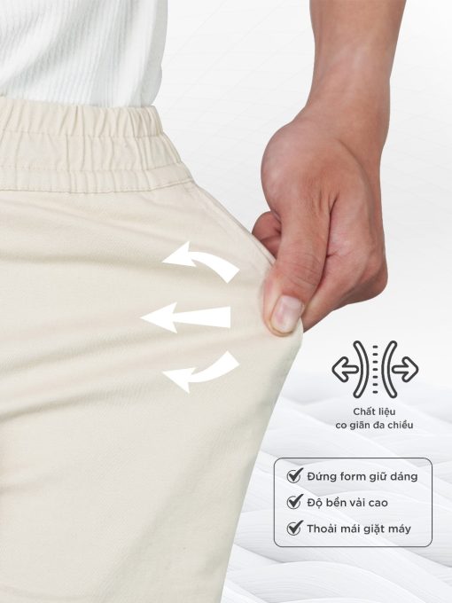 [UPDATE MÀU MỚI] Quần Short nam vải Kaki nhung cao cấp, trẻ trung, lịch lãm, chuẩn form - HUSSIO - Ảnh 4