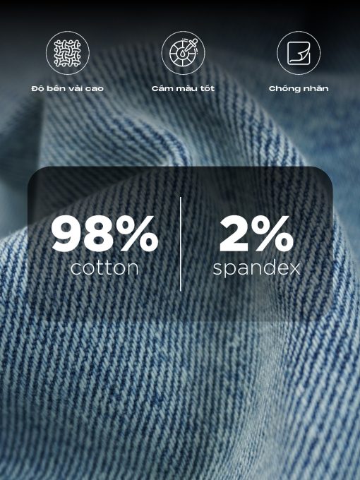 Quần jeans nam EVOL, BST 22 CENT, ống suông, co dãn tốt, đứng form, trẻ trung, thanh lịch - HUSSIO - Ảnh 5