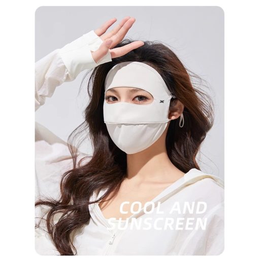 Khẩu Trang Chống Nắng Full Mặt Chống UV UPPER YOU Chất Lụa Băng Mịn Mát Thoáng Khí - FM02 - Ảnh 5