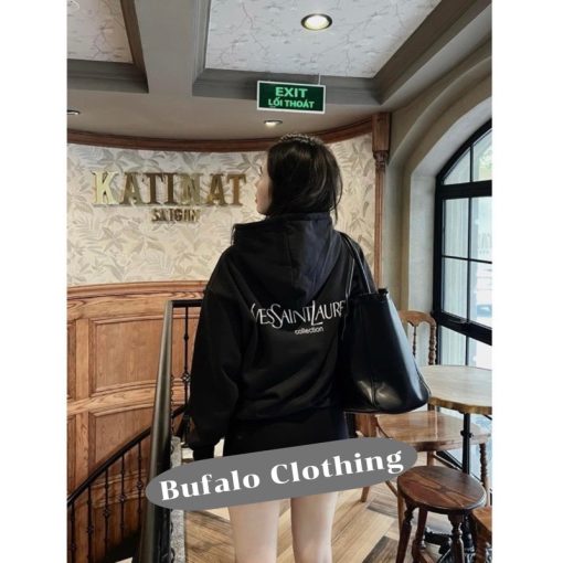 Áo Hoodie SANT.LAURENT Nam Nữ, Áo Nỉ Cao Cấp Nam Nữ Form Rộng Basic Dễ Phối Đồ Bufalo - Ảnh 3
