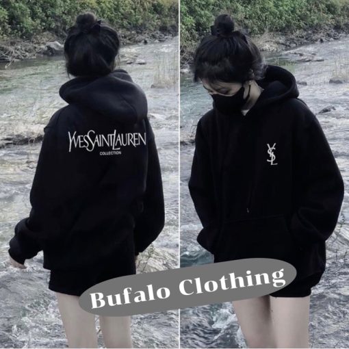 Áo Hoodie SANT.LAURENT Nam Nữ, Áo Nỉ Cao Cấp Nam Nữ Form Rộng Basic Dễ Phối Đồ Bufalo - Ảnh 2