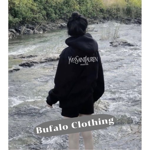 Áo Hoodie SANT.LAURENT Nam Nữ, Áo Nỉ Cao Cấp Nam Nữ Form Rộng Basic Dễ Phối Đồ Bufalo - Ảnh 4