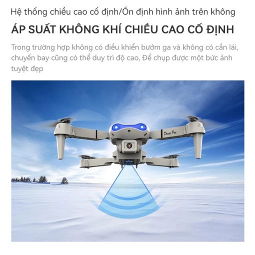 Máy bay flycam mini E99 Pro 4K Drone Camera 4K wifi kết nối,Cuộn 360°,Chụp ảnh bằng cử ch - Ảnh 3