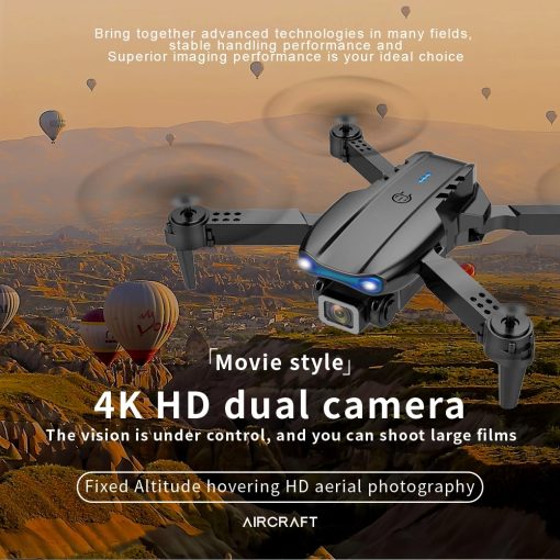 Máy bay flycam mini E99 Pro 4K Drone Camera 4K wifi kết nối,Cuộn 360°,Chụp ảnh bằng cử ch - Ảnh 4