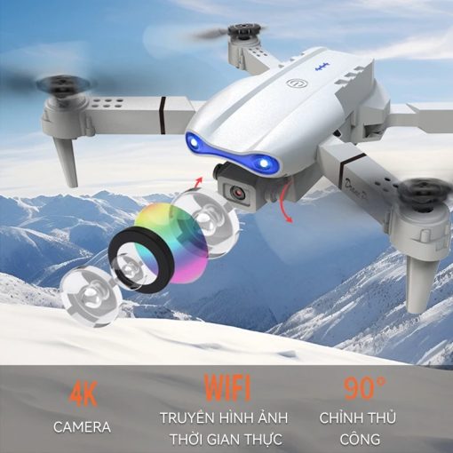 Máy bay flycam mini E99 Pro 4K Drone Camera 4K wifi kết nối,Cuộn 360°,Chụp ảnh bằng cử ch - Ảnh 5