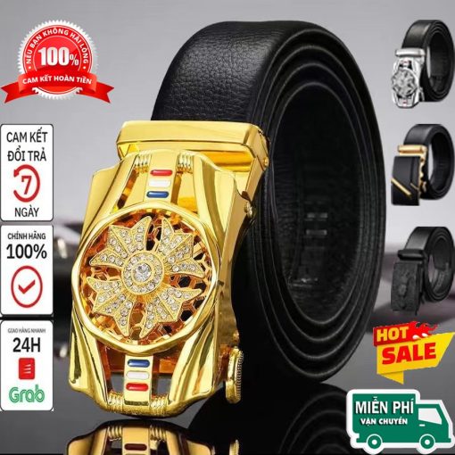 Thắt Lưng Nam 🎁 Giá Sốc 🎁 khóa tự động cao cấp, dây nịt nam mặt xoay 360 độ thể thao - Ảnh 2