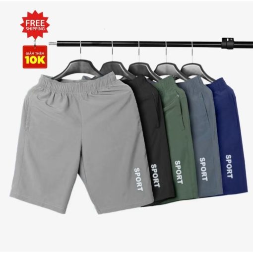 Combo 5 quần short Spost nam Chất liệu vải gió lụa thoáng mát - Ảnh 2