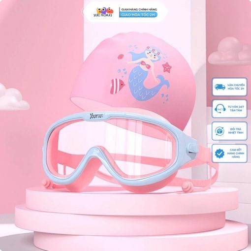 Trọn bộ KÍNH BƠI, NÓN BƠI hiệu YOUYOU hình hoạt hình đáng yêu cho bé - Yuripromax - Ảnh 2