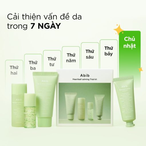 Bộ dưỡng da Abib diếp cá 4 món mini phiên bản trải nghiệm Heartleaf Calming Trial Kit - Ảnh 3