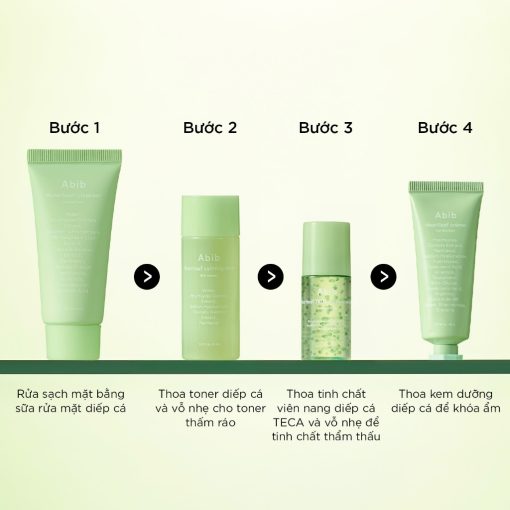 Bộ dưỡng da Abib diếp cá 4 món mini phiên bản trải nghiệm Heartleaf Calming Trial Kit - Ảnh 4