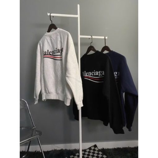 Áo Sweater Balen.ciagaSóng Nỉ Bông Cotton Dày Dặn Form Rộng Basic Phù hợp cho mùa đông - Ảnh 6