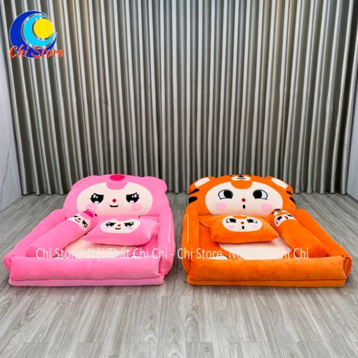 Nệm Bông Hình Thú Ngộ Nghĩnh Kích Thước 1m6-1m1 Đầu Bông Có Thành Vỏ Tháo Ra Giặt Được, Giường Hình Thú Cho Bé Xinh - Ảnh 2