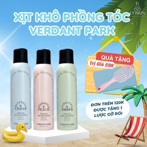 [TẶNG QUÀ] Xịt gội khô phồng tóc VERDANT PARK dầu gội khô kiềm dầu lâu bết mùi hoa quả COSKIN - Ảnh 2