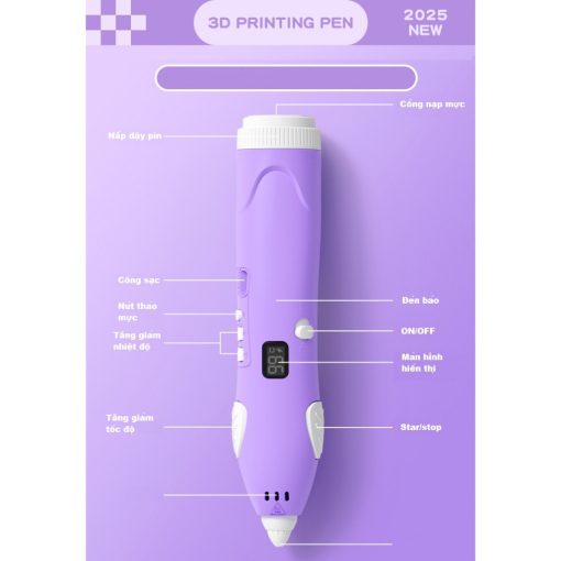[Phiên Bản Sạc Pin] BÚT VẼ 3D, BÚT 3D_ Nhiệt độ thấp _GLF05__Update 2025 - Ảnh 5