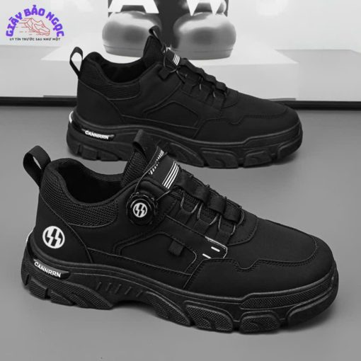 Giày Thể Thao Nam Nút Vặn H081 Giày Sneaker Tăng Chiều Cao - Ảnh 2