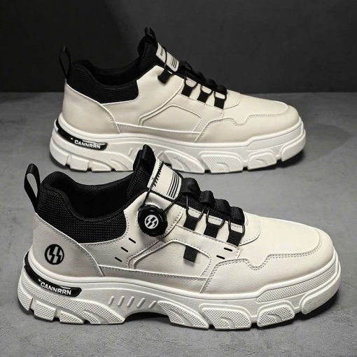 Giày Thể Thao Nam Nút Vặn H081 Giày Sneaker Tăng Chiều Cao - Ảnh 4