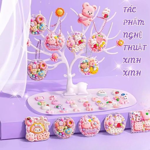 Đồ Chơi Dụng Cụ Trang Trí Kem Keo Làm Móc Chìa Khóa, Thẻ GuKa Charm Hạt 3D Sticker Đồ Chơi Tự Làm Quà Tặng DIY - Ảnh 3