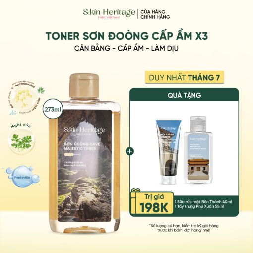 Toner Sơn Đoòng cấp ẩm và phục hồi cho da dầu mụn SKIN HERITAGE sử dụng phức hợp X-Microbiome 273ml - Ảnh 2