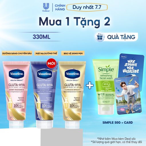 Serum Vaseline Gluta-Hya Dưỡng Da Sáng Mịn Sau 7 Ngày 300ML/330 ML (tùy đợt nhập hàng) - Ảnh 2