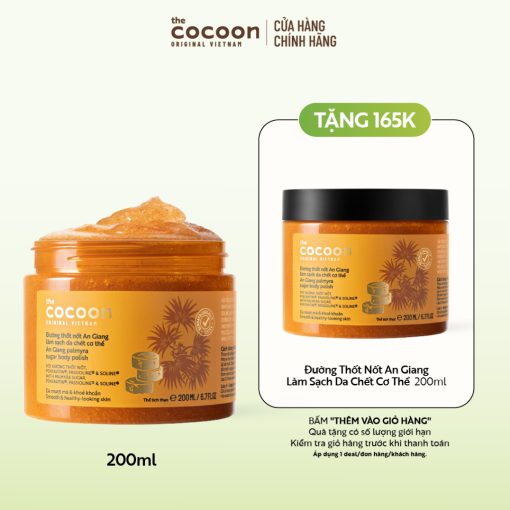 Tẩy da chết cơ thể đường thốt nốt An Giang Cocoon 200ml - Ảnh 2