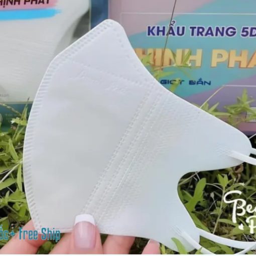 [Combo 100 Cái] Khẩu Trang 5D, Màu Trắng Đen,Chống Nắng,Chống Bụi,Chống Tia UV,Hàng Chính Hãng Công Ty - Ảnh 3