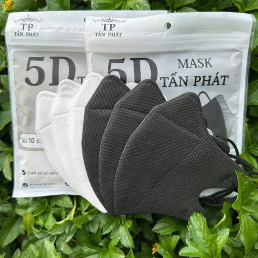 [Combo 100 Cái] Khẩu Trang 5D, Màu Trắng Đen,Chống Nắng,Chống Bụi,Chống Tia UV,Hàng Chính Hãng Công Ty - Ảnh 4
