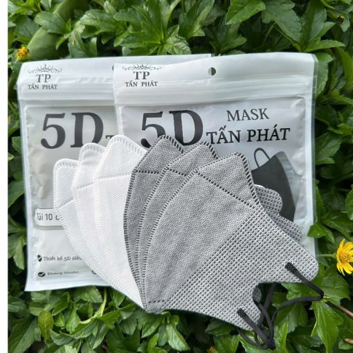 [Combo 100 Cái] Khẩu Trang 5D, Màu Trắng Đen,Chống Nắng,Chống Bụi,Chống Tia UV,Hàng Chính Hãng Công Ty - Ảnh 5