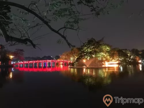 ánh đèn bầu trời tối