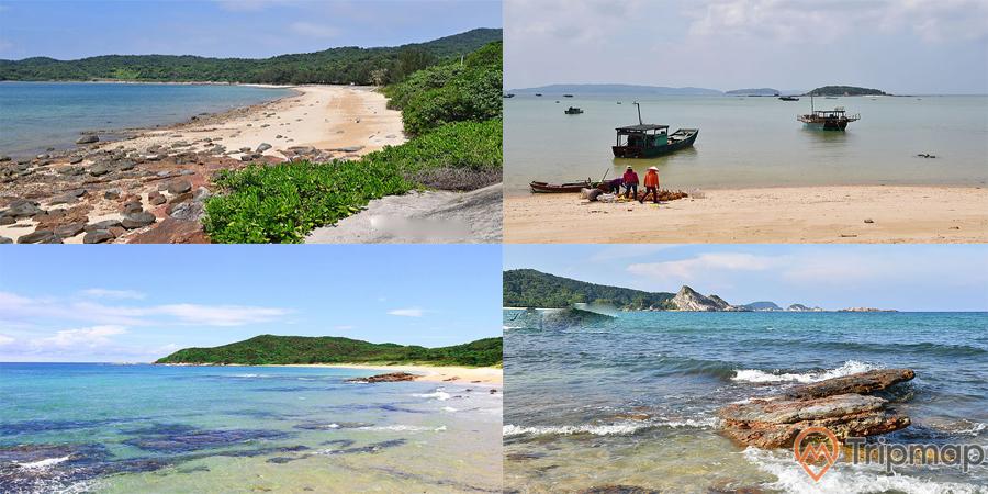 Đảo Thanh Lân với những bãi đá trầm tích