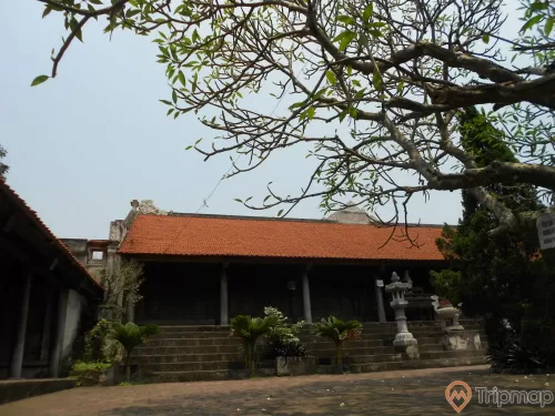 Kiến trúc cổ vẫn còn được lưu giữ tại chùa Long Đọi Sơn, cây cối cổ thụ xanh tươi