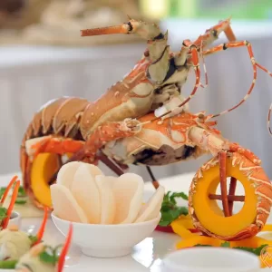 a lobster on a plate