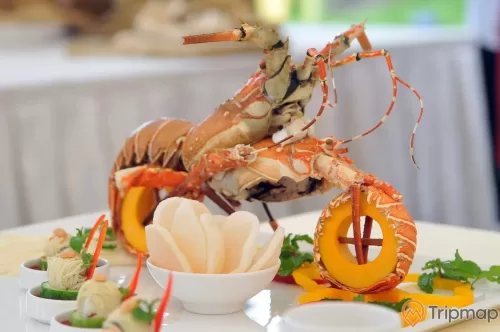 a lobster on a plate