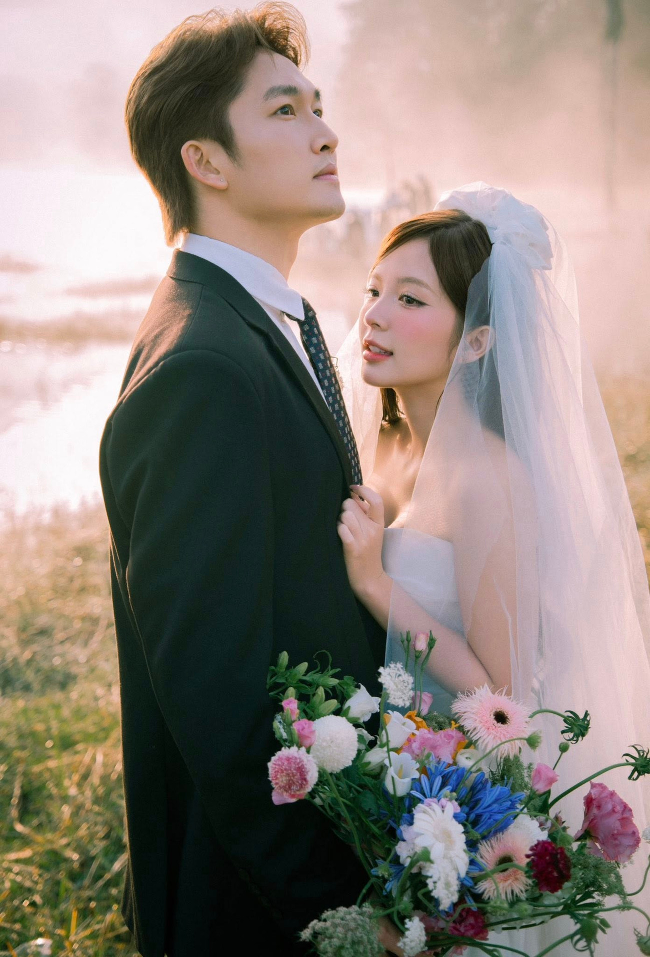 Ảnh cưới của cặp diễn viên truyền hình nổi tiếng.